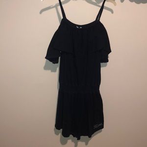 Off The Shoulders Navy Blue Rhomper